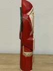 Midwest Importers Folk Art Hand Carved Santa Wooden Figurine Vtg