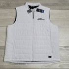    nwt Travis Mathew Vest Womens Xl Grey Cold Bay Quilted Golf Puffer Club Wyndham