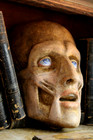 Anatomical Death Mask Cabinet Curiosities Medical Ecorch   Occult Masonic Cadaver
