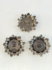 Los Castillo Taxco Sterling Silver Sunflower Buttons Set Of 3 Vintage