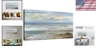 Large 20  X 40  Blue Ocean Abstract Canvas Wall Art - Ready To Hang Elegance