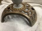 B      Antique Parlor Potbelly Stove Burner  Cast Iron Top With Finial