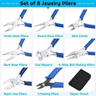 Jewelry Making Pliers Tools 8pcs Micro Jewelry Pliers Set Jewelry Making Supplie