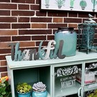 Rustic Wood Thankful Sign Wooden Block Letter Wall Decor Decorative Hanging Word
