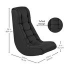 Factory Direct Partners Soft Tufted Floor Rocker - Black  10488-bk