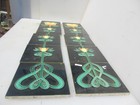 Ceramic Art Nouveau Fireplace Tiles Set Of 10 Antique Victorian Style Tile Glued