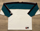 Vintage Anaheim Might Ducks Nike Hockey Jersey Large L Nhl 90 s Made In Canada