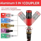 2pcs 5-in-1 Quick Industrial Coupler 1 4  Npt Female Air Hose Release Sleeve