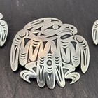 Mag Signed Northwest Coast Pnw Sterling Silver Pendant Earrings Set Vintage Fq