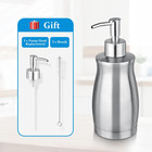 Soap Dispenser Stainless Steel - Brushed Nickel Pump Dispenser Bottle Refillable