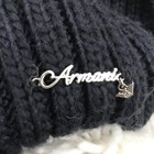 Armani Junior Knit Scarf Blue Neck Warmer Chunky Youth 16a White Pom Pom Tips