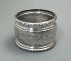 A Fabulous Victorian Antique Sterling Silver Engraved Napkin Ring    father   