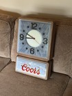 Vintage 1980s Coors Light Bar Lighted Clock  works Great 