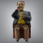 Original Antique 1873 Cast Iron Little Fat Man Tammany Mechanical Bank Stevens