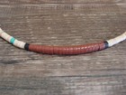 Native American 25  Santo Domingo Turquoise Heishi Necklace - Crespin
