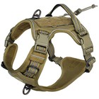  Tactical Dog Harness No Pull Military Vest - Reflective Breathable Molle 
