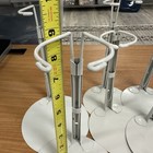 Kaiser  lot Of 11  White Metal Doll Stands Adjustable 3 Different Sizes