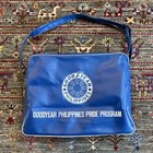 Vintage Rare Goodyear Racing Tires Philippines Vinyl Duffle Messenger Bag Blue