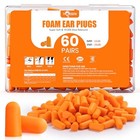 60 Pairs Foam Ear Plugs  Ear Plugs For Sleeping Noise Orange 60pairs