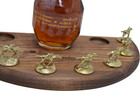 Blanton s Bourbon Cork Display Half Moon Shape With Light And Glass Holders