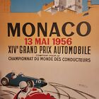Vintage Lithographic Poster Monaco Grand Prix 1956  May 13 Signed J  Ramel