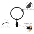 Black Curtain Rings With Clips 2 Inch  18 Pack 2  Metal Openable