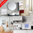 Self Adhesive Towel Bar  Jigiu Bathroom Hardware Set Include 16 Inch  Silver