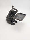 Brass Trumpeting Elephant Business Card Holder Antique Finish 