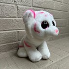 Velvety Beanie Boos Tabor Tiger Pink White Kitty Stuffed Animal Plush Big Eye