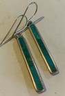Native American Turquoise And Sterling Silver Drop Earring