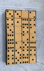 Vintage Crisloid Bakelite Butterscotch Top Brand Dominos In Original Case  125 