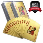 2 Decks 24k Gold Playing Cards Poker Collection Plastic Waterproof Card Games