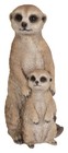 Meerkat Garden Statue-mother baby  10 In H Garden home Decor Animal Ornanment