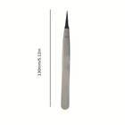 1pc Esd Safe Precision Tweezers Anti Static Stainless Steel Electronics Tool