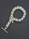 Silpada 925 Sterling Silver Hammered Rolo Link Toggle Bracelet 8 5  46 3g India