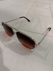 Quay High Key Aviator Sunglasses Gold Metal Frame Brown Gradient Plastic Lens