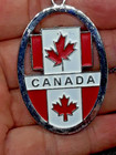 Vintage Canada Flag Metal Keychain