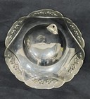 Vintage Silver Footed Round Bowl Silver Plate Godinger Silver Art Co Ltd
