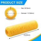 Great Andrew 3 Pcs Paint Roller Covers 9 Inch  3 Pack  9 In  Yellow  Yellow 