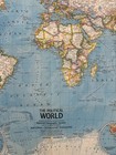 Political And Physical World Map 1975 Soviet Union And Cold War