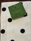 New Kate Spade 2 Piece Set White Black Polka Dot Cotton Kitchen Towel Nwt