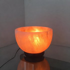Pink Himalayan Salt Bowl Lamp Natural Crystal Rock Lamp 3 75  H 6  Diam Spa Deco