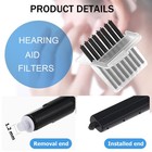  16 Pcs  Phonak Cerumen Stop Wax Guard Filters For 0 05in-16 Pcs  Black