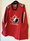 2014-16 Nike World Jr Team Canada Iihf Semi Pro Red Hockey Jersey Size Medium