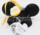 Disney Parks Aulani Resort Christmas Ornament Mickey Minnie Ears Black Hibiscus