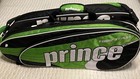 Prince Tour Team 9pk Racquet Bag Green black Shoulder Strap Shoes Pockets Nwot