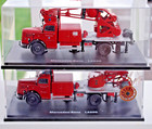 Lot Of 2 Vintage Schuco Fire Trucks  L6600  Mercedes-benz  In Display Cases 1 43
