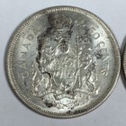 Canada 80  Silver Coins -  1 Face Value 0 6 Asw - Elizabeth Ii Half Dollars