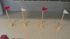 Handmade Model Horse Jump   Pole Bending Flags  ground Poles   2 Evergreens