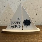 Wooden Sailboat Home Decor So Happy Together